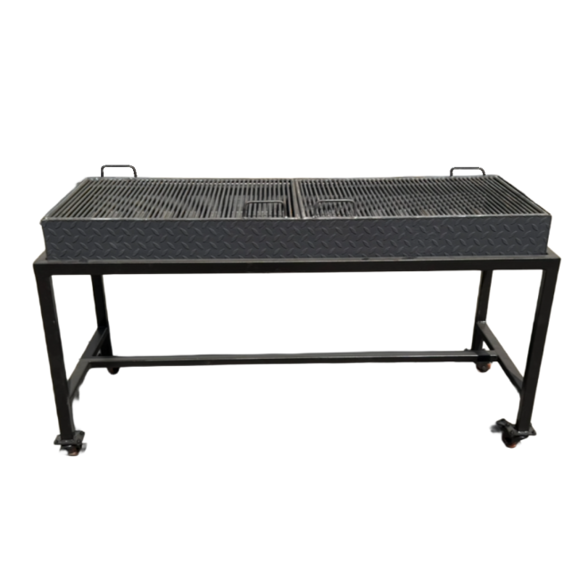 Gratar Mare 150 x 50 cm, pe cadru cu roti
