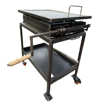 Gratar 70x50 cu inaltime reglabila , tabla de 3 mm , grill 6 mm