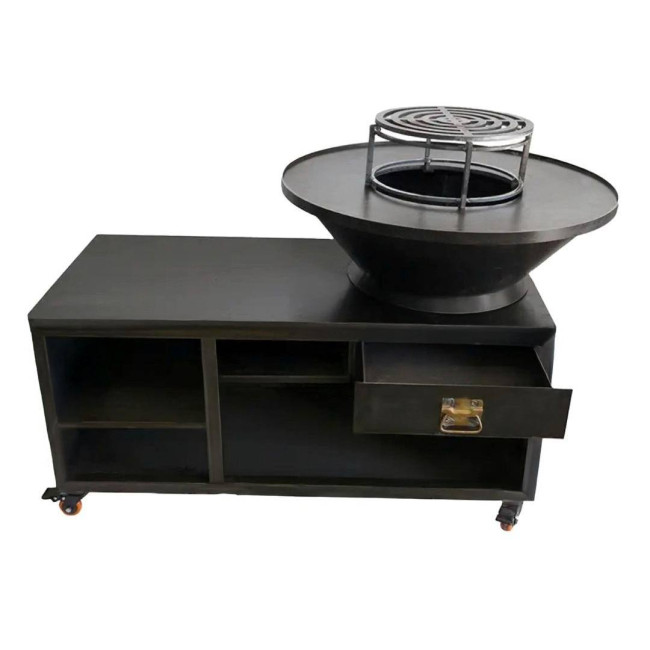 Gratar cu plita rotunda 850 x 950, plita 10mm