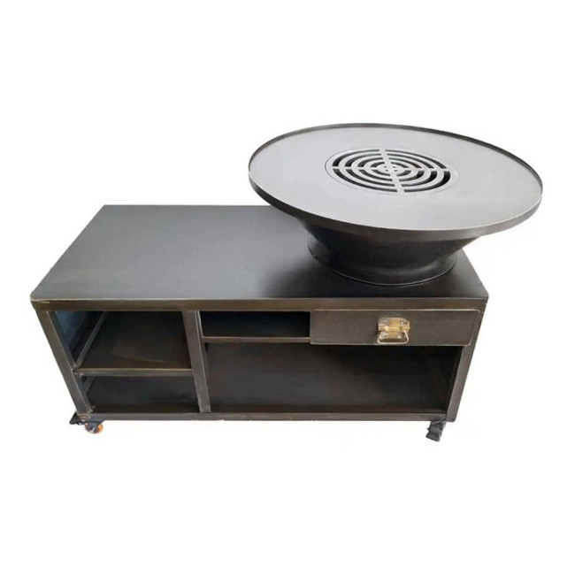 Gratar cu plita rotunda 850 x 950, plita 10mm Gratar cu plita rotunda 850 x 950, plita 10mm