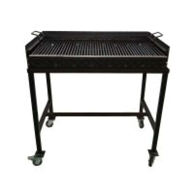 Gratar 70x42x85 pe 2 nivele pe cadru cu roti 